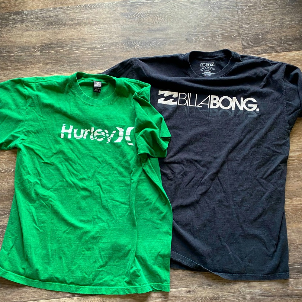 Hurley billabongs mens xl t shirts